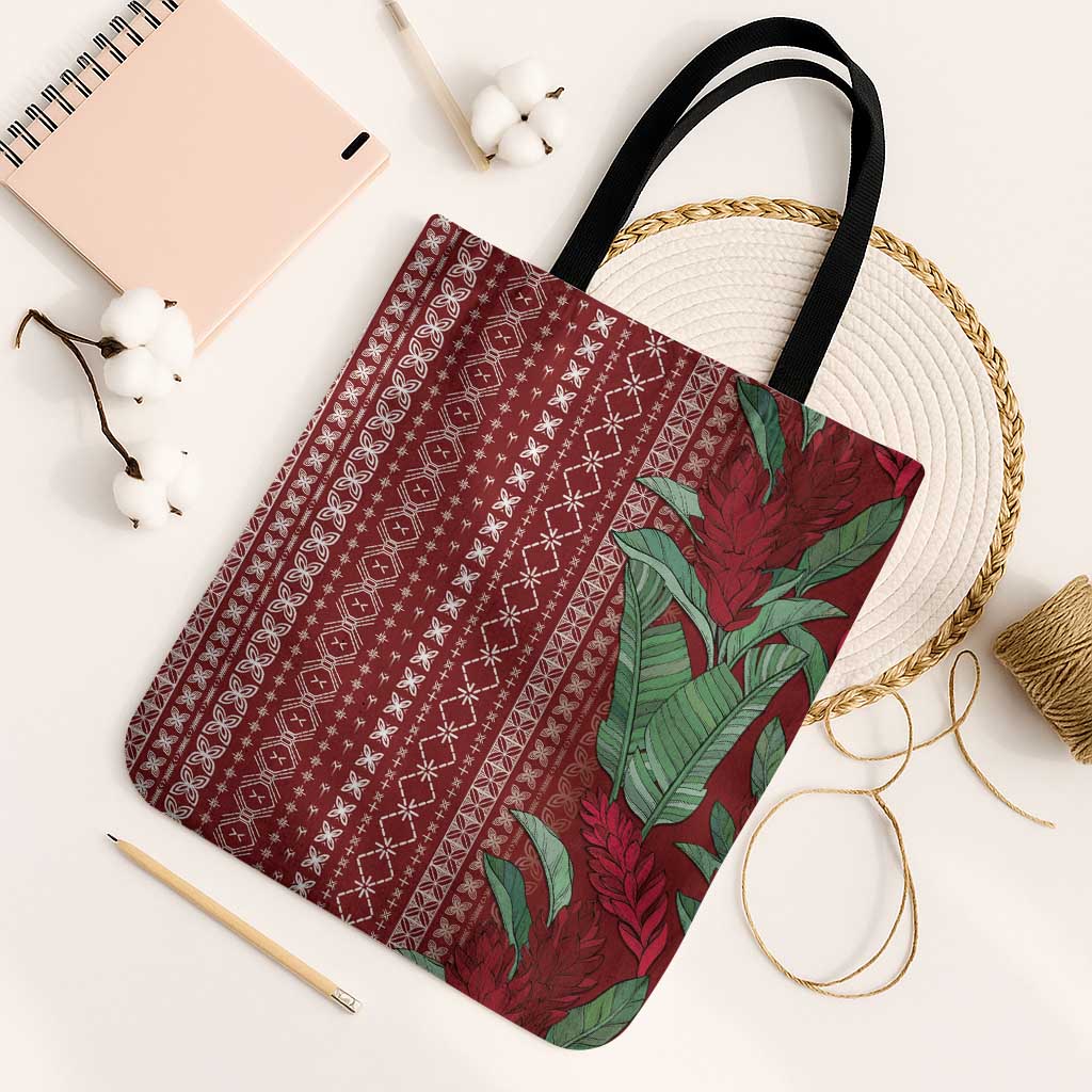 Women's Day Samoa Malu Tattoo Inspired Mix Teuila Tote Bag Scarlet