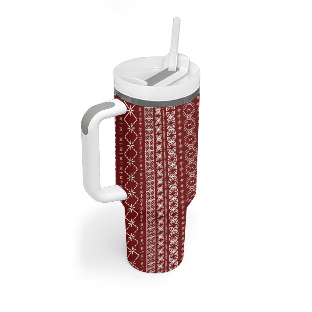 Women's Day Samoa Malu Tattoo Inspired Mix Teuila Tumbler With Handle Scarlet