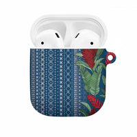 Women's Day Samoa Malu Tattoo Inspired Mix Teuila AirPods Case Royal Blue