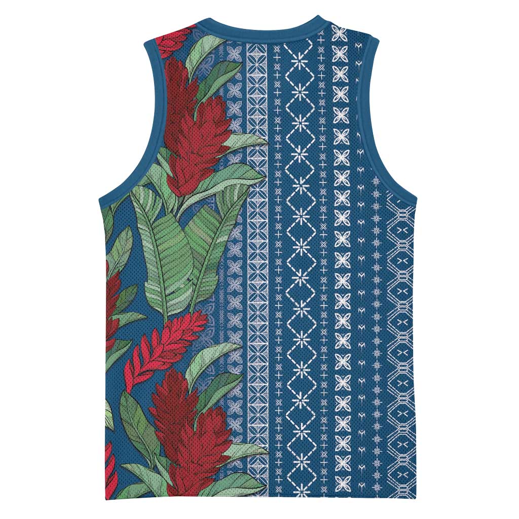 Women's Day Samoa Malu Tattoo Inspired Mix Teuila Basketball Jersey Royal Blue