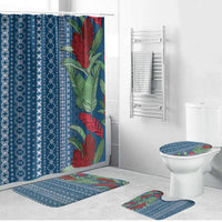 Women's Day Samoa Malu Tattoo Inspired Mix Teuila Bathroom Set Royal Blue