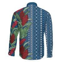 Women's Day Samoa Malu Tattoo Inspired Mix Teuila Family Matching Mermaid Dress and Hawaiian Shirt Royal Blue LT7 - Polynesian Pride