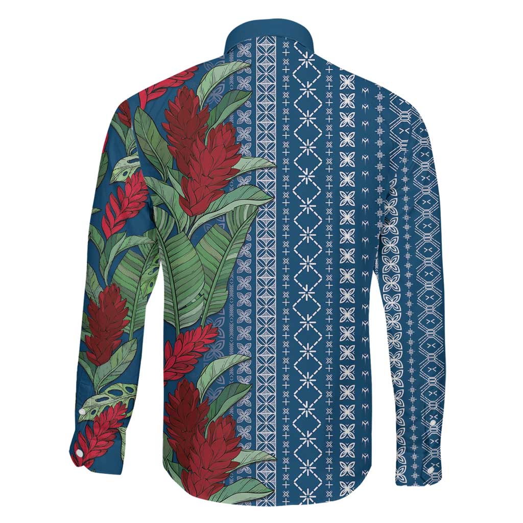 Women's Day Samoa Malu Tattoo Inspired Mix Teuila Family Matching Summer Maxi Dress and Hawaiian Shirt Royal Blue LT7 - Polynesian Pride