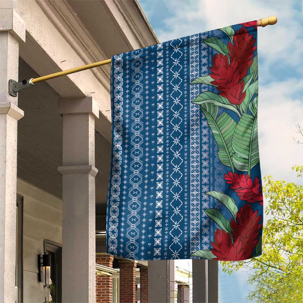 Women's Day Samoa Malu Tattoo Inspired Mix Teuila Garden Flag Royal Blue