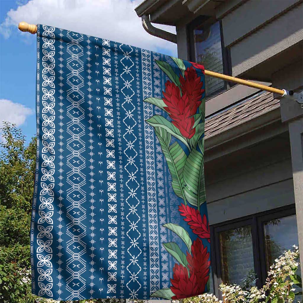 Women's Day Samoa Malu Tattoo Inspired Mix Teuila Garden Flag Royal Blue