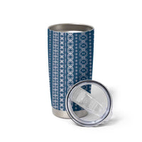 Women's Day Samoa Malu Tattoo Inspired Mix Teuila Tumbler Cup Royal Blue