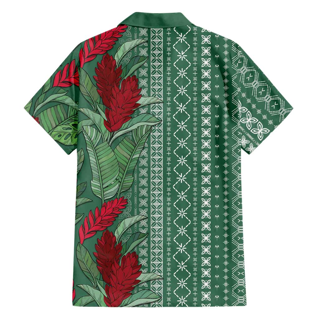 Women's Day Samoa Malu Tattoo Inspired Mix Teuila Family Matching Mermaid Dress and Hawaiian Shirt Sage Green LT7 - Polynesian Pride