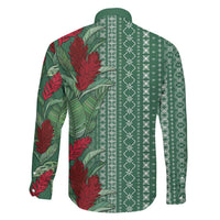 Women's Day Samoa Malu Tattoo Inspired Mix Teuila Family Matching Puletasi and Hawaiian Shirt Sage Green LT7 - Polynesian Pride