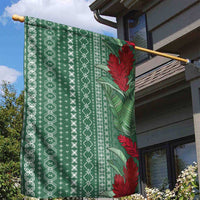 Women's Day Samoa Malu Tattoo Inspired Mix Teuila Garden Flag Sage Green