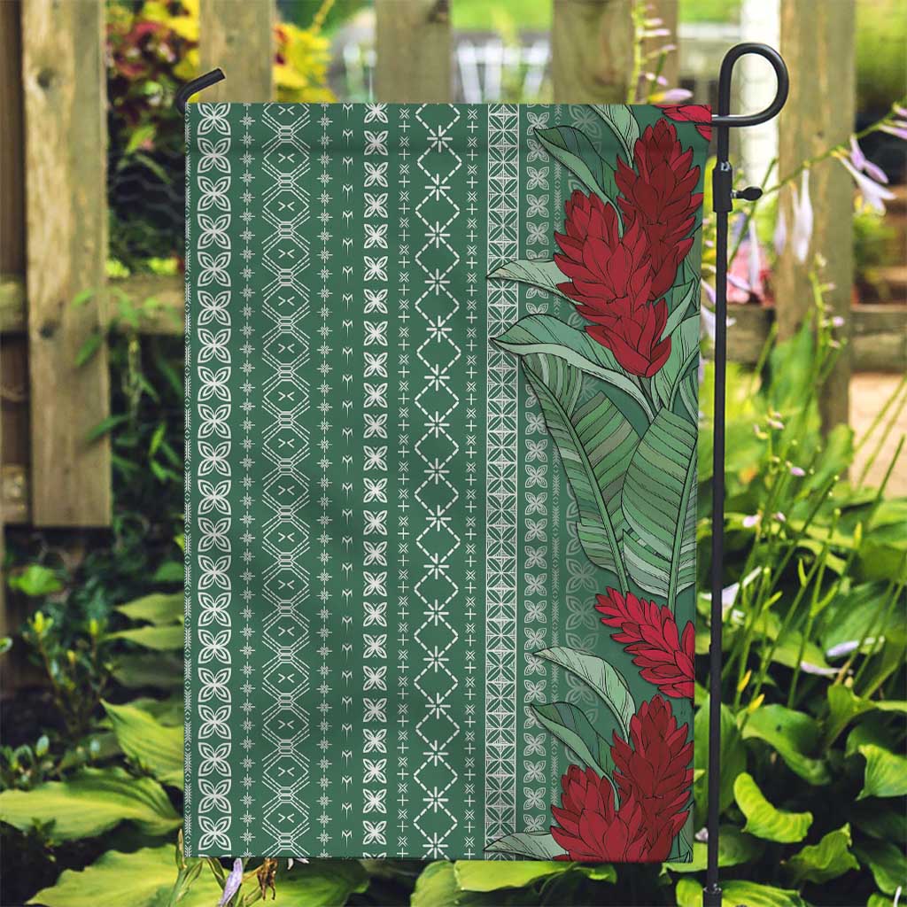 Women's Day Samoa Malu Tattoo Inspired Mix Teuila Garden Flag Sage Green