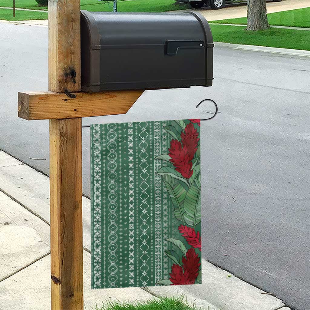 Women's Day Samoa Malu Tattoo Inspired Mix Teuila Garden Flag Sage Green