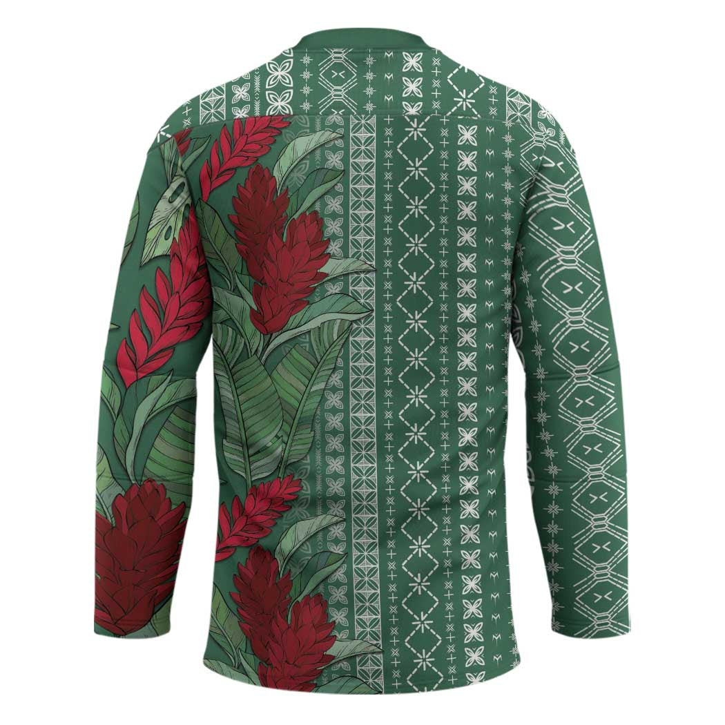Women's Day Samoa Malu Tattoo Inspired Mix Teuila Hockey Jersey Sage Green