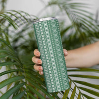 Women's Day Samoa Malu Tattoo Inspired Mix Teuila Skinny Tumbler Sage Green LT7 - Polynesian Pride