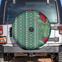 Women's Day Samoa Malu Tattoo Inspired Mix Teuila Spare Tire Cover Sage Green LT7 Sage Green - Polynesian Pride