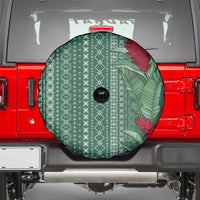 Women's Day Samoa Malu Tattoo Inspired Mix Teuila Spare Tire Cover Sage Green LT7 - Polynesian Pride