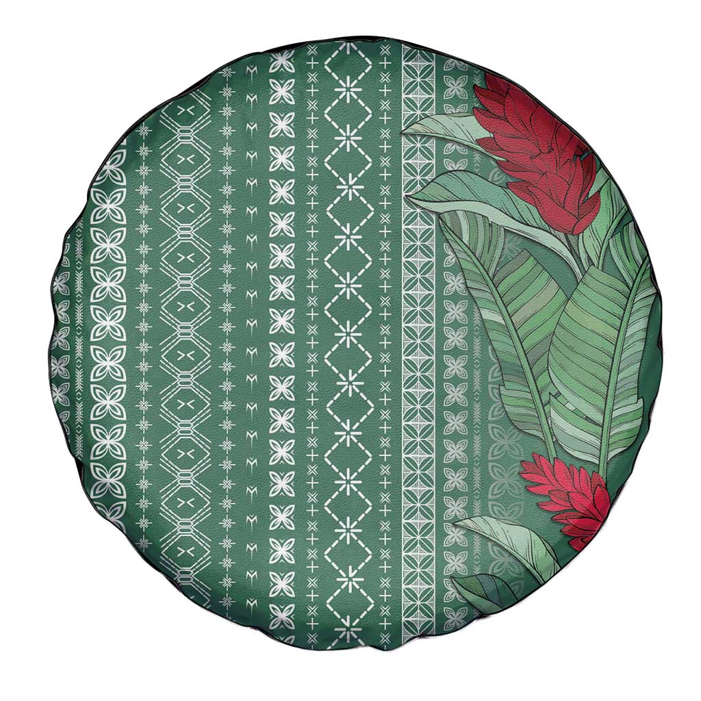 Women's Day Samoa Malu Tattoo Inspired Mix Teuila Spare Tire Cover Sage Green LT7 - Polynesian Pride