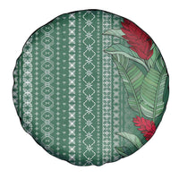 Women's Day Samoa Malu Tattoo Inspired Mix Teuila Spare Tire Cover Sage Green LT7 - Polynesian Pride