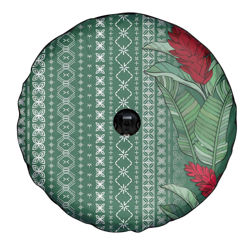 Women's Day Samoa Malu Tattoo Inspired Mix Teuila Spare Tire Cover Sage Green LT7 - Polynesian Pride