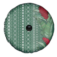 Women's Day Samoa Malu Tattoo Inspired Mix Teuila Spare Tire Cover Sage Green LT7 - Polynesian Pride
