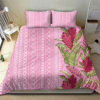 Women's Day Samoa Malu Tattoo Inspired Mix Teuila Bedding Set Rose Pink