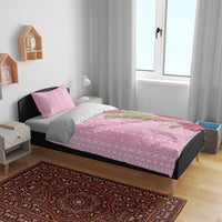 Women's Day Samoa Malu Tattoo Inspired Mix Teuila Bedding Set Rose Pink