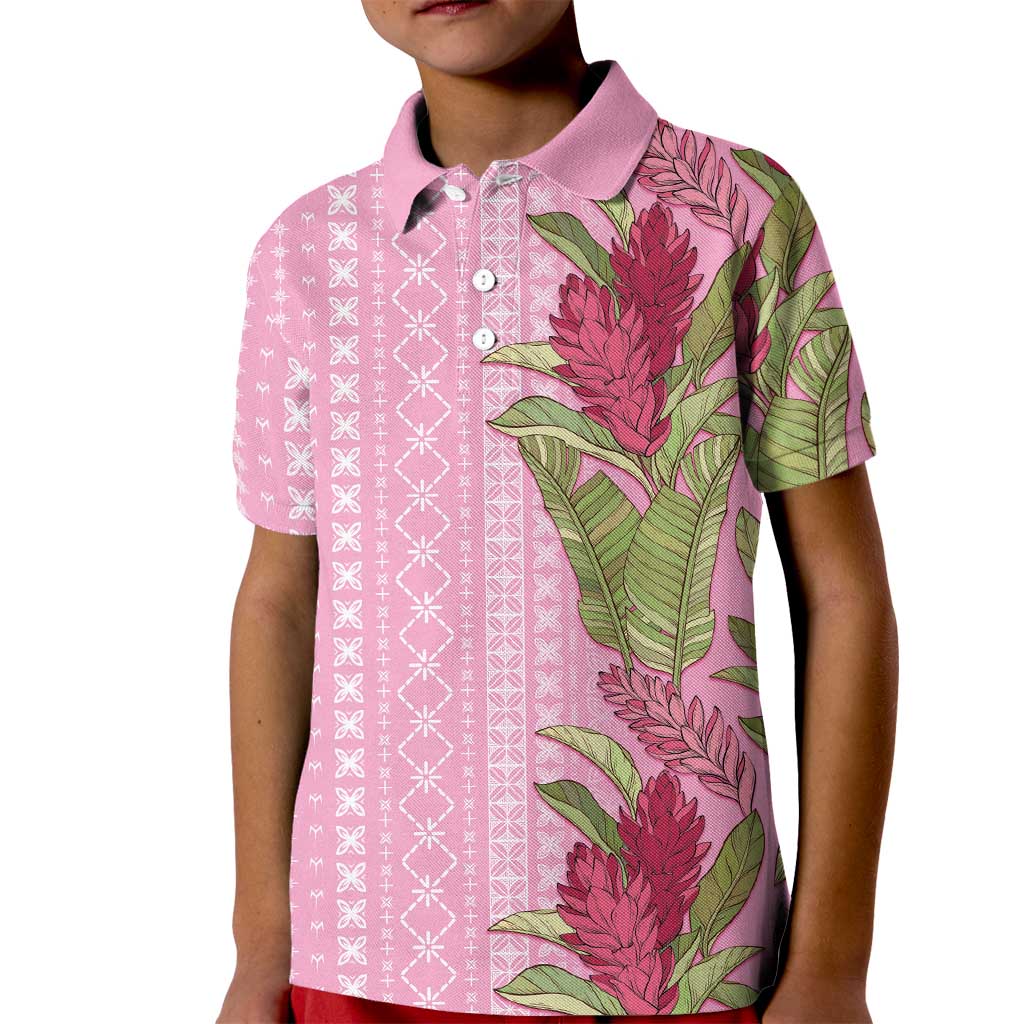 Women's Day Samoa Malu Tattoo Inspired Mix Teuila Kid Polo Shirt Rose Pink LT7 Kid Rose Pink - Polynesian Pride