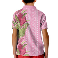 Women's Day Samoa Malu Tattoo Inspired Mix Teuila Kid Polo Shirt Rose Pink LT7 - Polynesian Pride