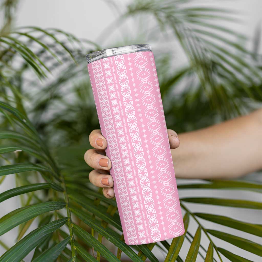 Women's Day Samoa Malu Tattoo Inspired Mix Teuila Skinny Tumbler Rose Pink LT7 - Polynesian Pride