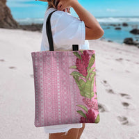 Women's Day Samoa Malu Tattoo Inspired Mix Teuila Tote Bag Rose Pink