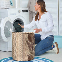 Women's Day Samoa Malu Tattoo Inspired Mix Teuila Laundry Basket Vintage Tapa LT7 - Polynesian Pride