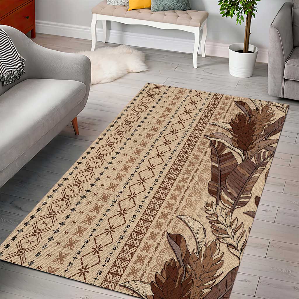 Women's Day Samoa Malu Tattoo Inspired Mix Teuila Area Rug Vintage Tapa LT7 - Polynesian Pride