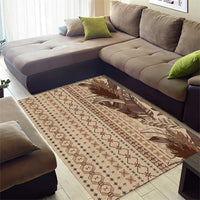 Women's Day Samoa Malu Tattoo Inspired Mix Teuila Area Rug Vintage Tapa LT7 - Polynesian Pride