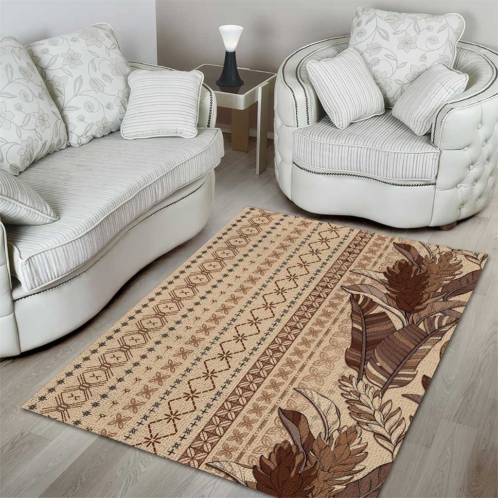 Women's Day Samoa Malu Tattoo Inspired Mix Teuila Area Rug Vintage Tapa LT7 - Polynesian Pride