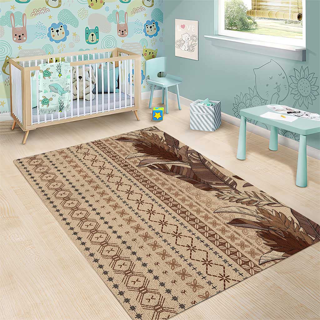 Women's Day Samoa Malu Tattoo Inspired Mix Teuila Area Rug Vintage Tapa LT7 - Polynesian Pride