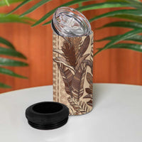 Women's Day Samoa Malu Tattoo Inspired Mix Teuila 4 in 1 Can Cooler Tumbler Vintage Tapa LT7 - Polynesian Pride