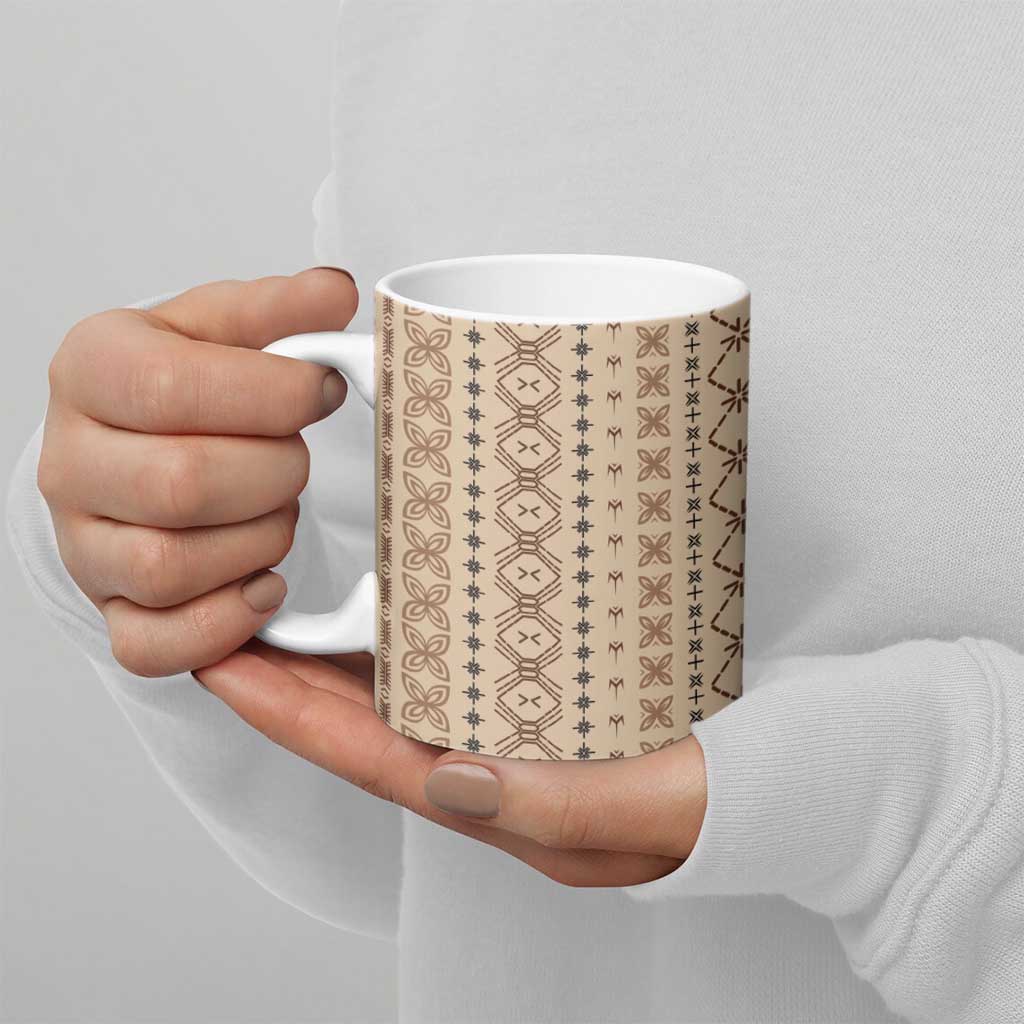Women's Day Samoa Malu Tattoo Inspired Mix Teuila Ceramic Mug Vintage Tapa