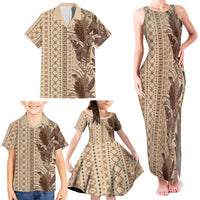 Women's Day Samoa Malu Tattoo Inspired Mix Teuila Family Matching Tank Maxi Dress and Hawaiian Shirt Vintage Tapa LT7 - Polynesian Pride