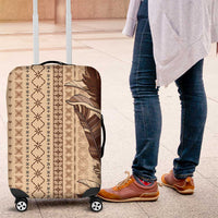 Women's Day Samoa Malu Tattoo Inspired Mix Teuila Luggage Cover Vintage Tapa LT7 Beige - Polynesian Pride