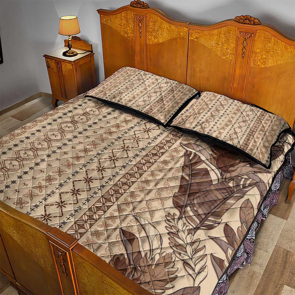 Women's Day Samoa Malu Tattoo Inspired Mix Teuila Quilt Bed Set Vintage Tapa LT7 - Polynesian Pride