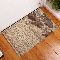 Women's Day Samoa Malu Tattoo Inspired Mix Teuila Rubber Doormat Vintage Tapa
