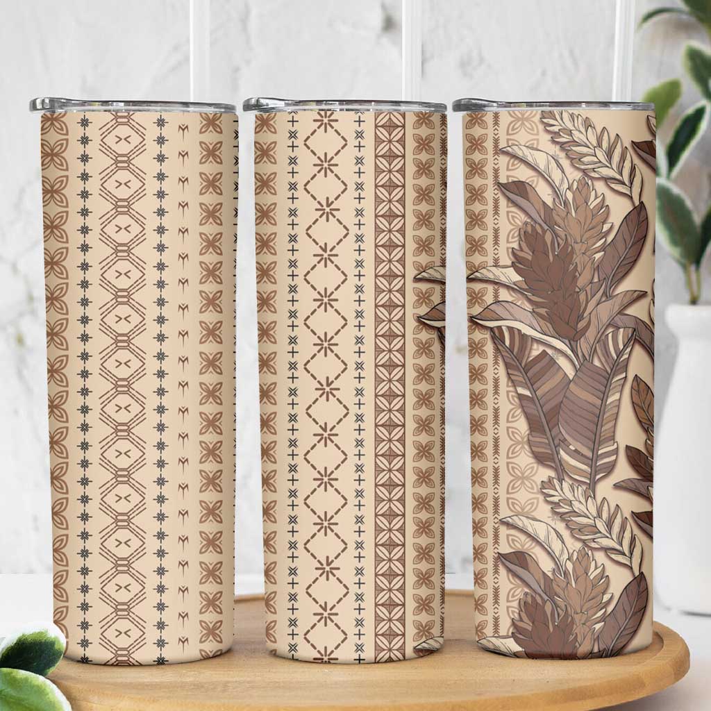 Women's Day Samoa Malu Tattoo Inspired Mix Teuila Skinny Tumbler Vintage Tapa LT7 - Polynesian Pride