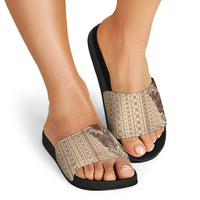 Women's Day Samoa Malu Tattoo Inspired Mix Teuila Slide Sandals Vintage Tapa