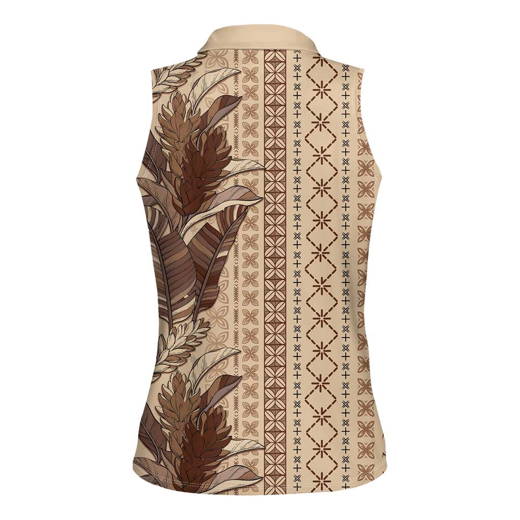 Women's Day Samoa Malu Tattoo Inspired Mix Teuila Women Sleeveless Polo Shirt Vintage Tapa LT7 - Polynesian Pride