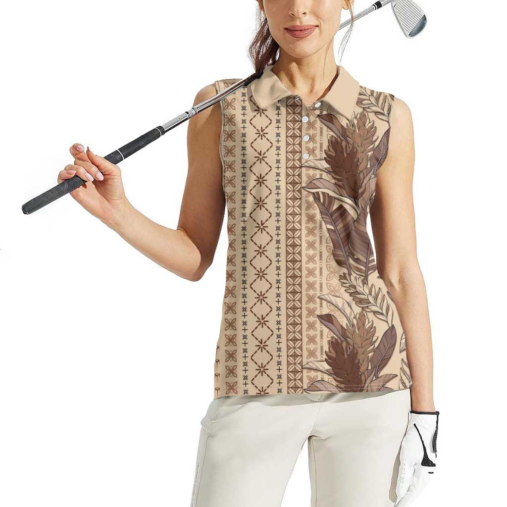 Women's Day Samoa Malu Tattoo Inspired Mix Teuila Women Sleeveless Polo Shirt Vintage Tapa LT7 - Polynesian Pride