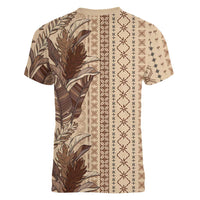 Women's Day Samoa Malu Tattoo Inspired Mix Teuila Women V-Neck T-Shirt Vintage Tapa LT7 - Polynesian Pride