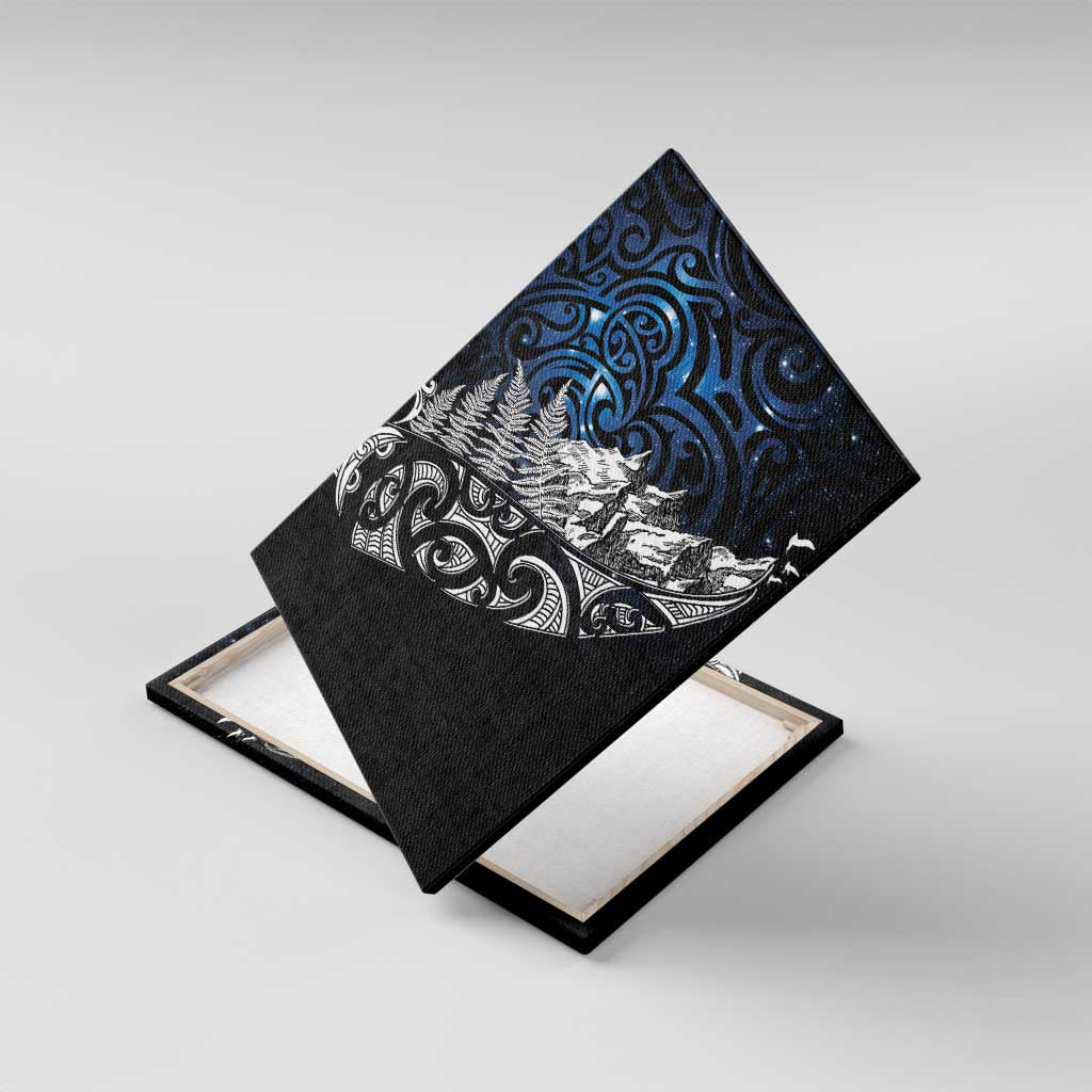 Maori Matariki Canvas Wall Art Landscape Styled Fern - Galaxy