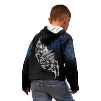 Maori Matariki Kid Hoodie Landscape Styled Fern - Galaxy LT7 - Polynesian Pride