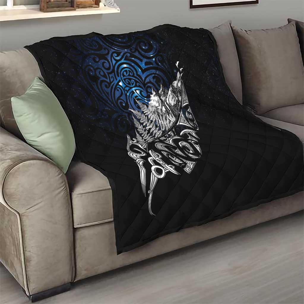 Maori Matariki Quilt Landscape Styled Fern - Galaxy