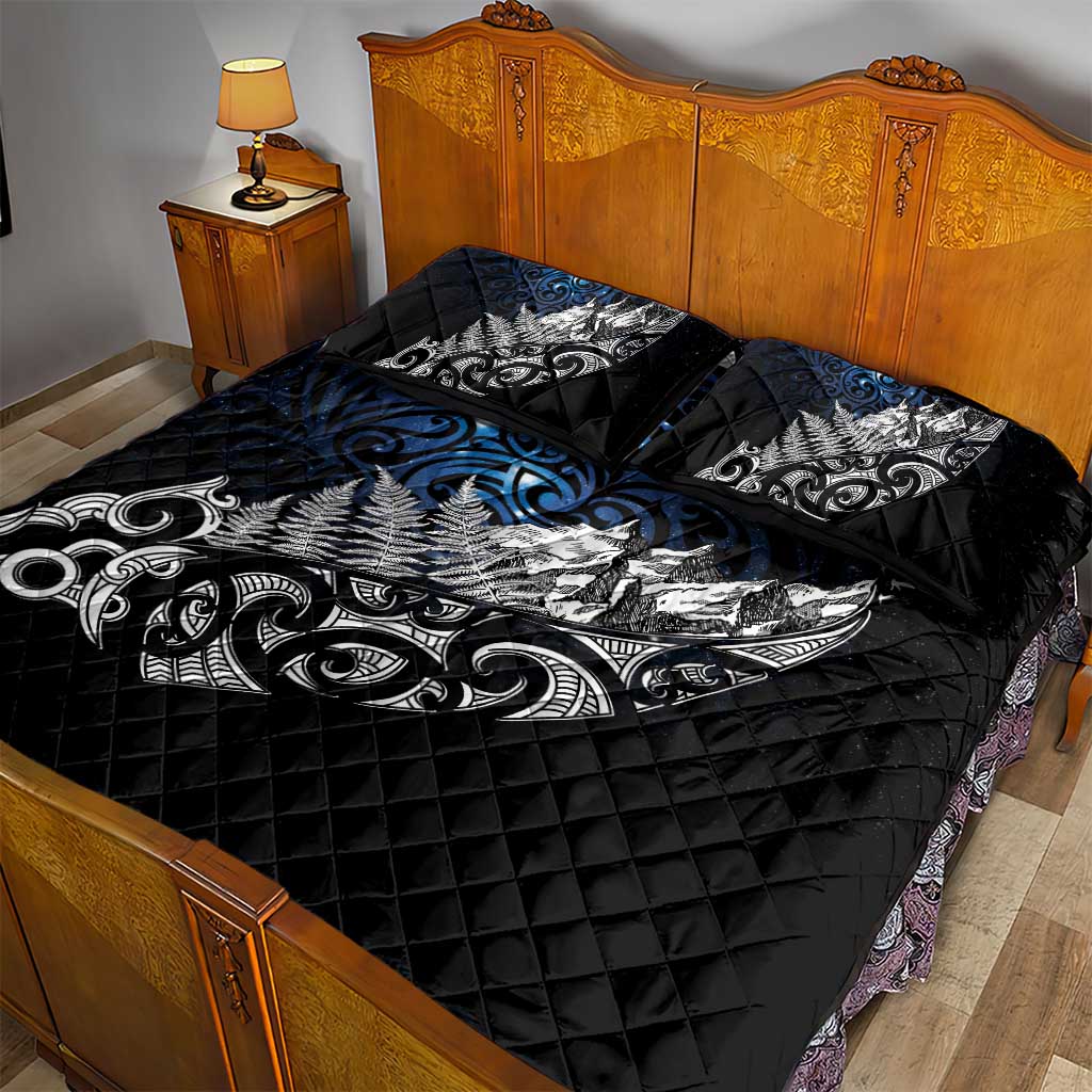 Maori Matariki Quilt Bed Set Landscape Styled Fern - Galaxy LT7 - Polynesian Pride