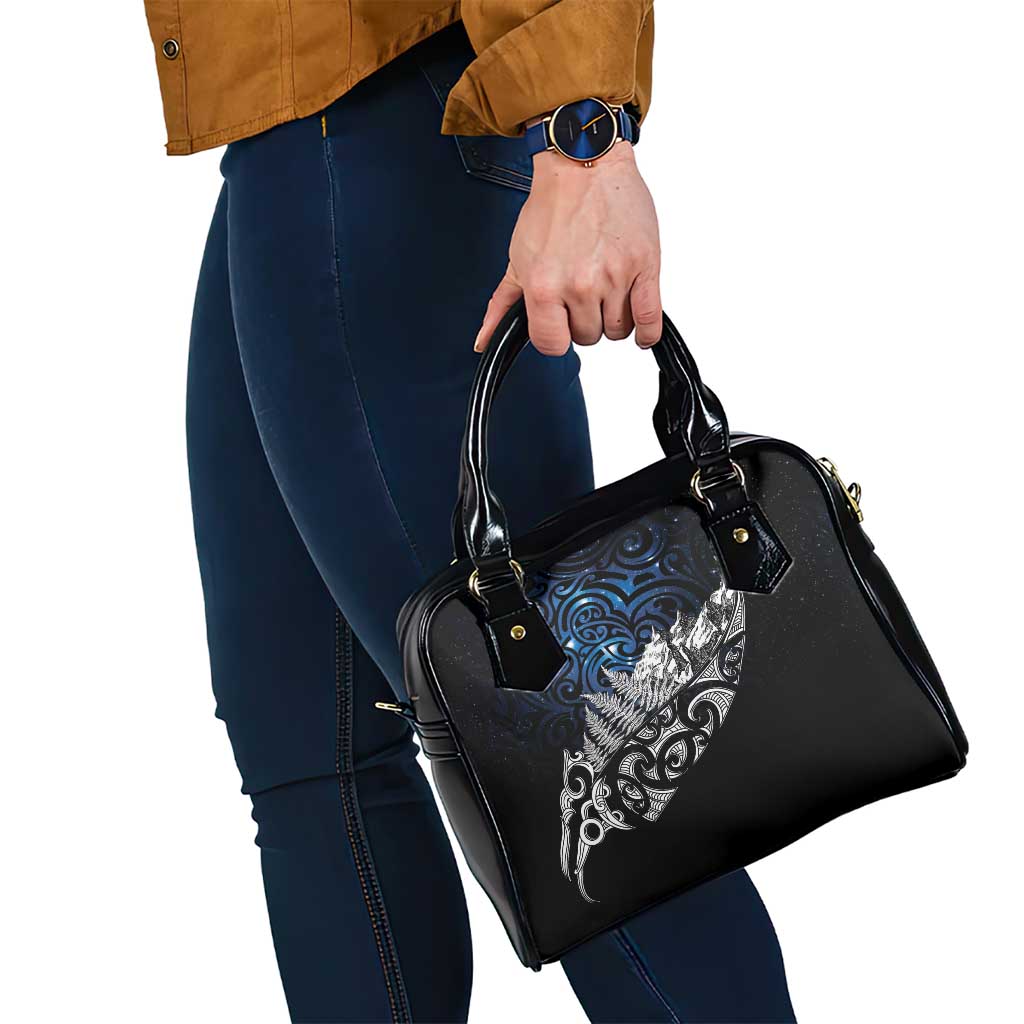 Maori Matariki Shoulder Handbag Landscape Styled Fern - Galaxy